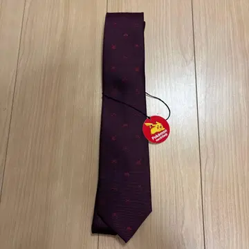 포켓몬 넥타이 와인 레드 피카츄 택 포함 새상품