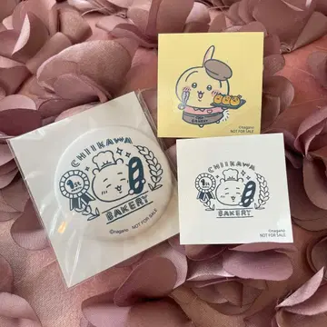 치이카와 (먼작귀) 베이커리 1주년 캔 배지 스티커 토끼