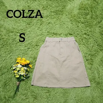 [콜자] A라인 스커트 S 베이지 뒷밴딩