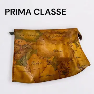 PRIMA CLASSE 프리마클라세 지도 무늬 클러치백 파우치 PVC