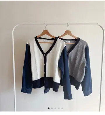 데님 니트 조합 가디건 긴팔