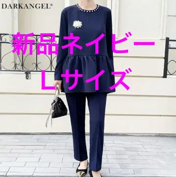 미사용 새상품 다크엔젤 포멀 셋업 펄 장식 L 네이비
