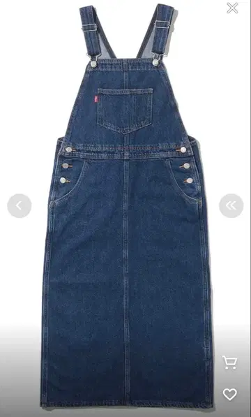 리바이스 프리미엄 데님 오버롤 스커트 S 사이즈