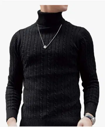 HAFOS 터틀넥 스웨터 블랙