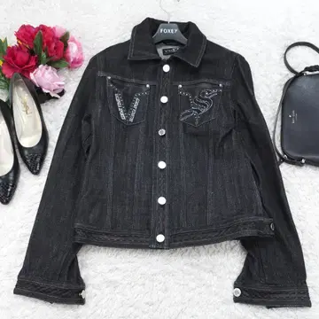 G9312*VALENZA SPORTS 데님 자켓 G 블랙