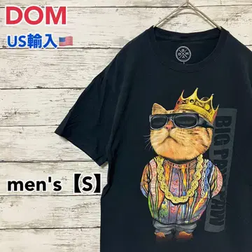 T427 [ 미국 수입 ] DOM 티셔츠 블랙 계열 men's [ S ]