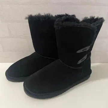BEARPAW 베어파우 어그 부츠 US7 24cm 블랙 보아 버튼 포함