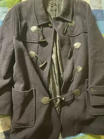 유스 블랙 더플 코트 M 사이즈