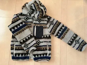 하트마켓 기하학 패턴 보아 플리스 자켓