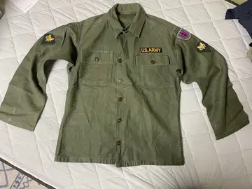 US ARMY 미군 실물 OG-107 유틸리티 셔츠 1st 통소매 초기