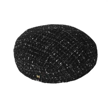 Herlipto 트위드 베레모 black x white 베레모