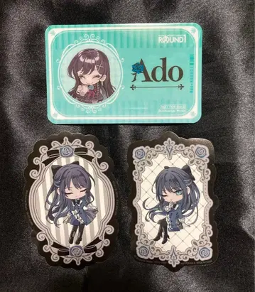 라운드원 Ado 오리지널 학교 축제 기념 카드 & 다이컷 스티커 2장