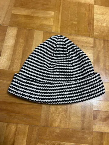 스트라이프 니트 모자 프리 사이즈
