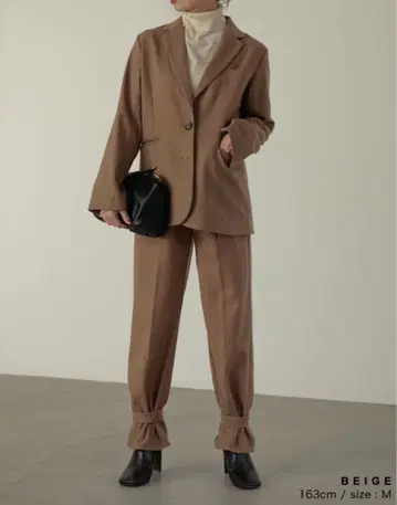 테일러드 자켓 2way 팬츠 셋업 베이지 오피스 캐주얼