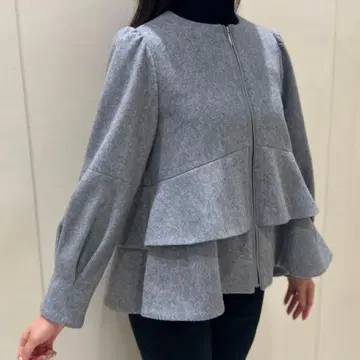 m-i-d 티어드 퍼프 슬리브 재킷 페플럼 34 M-프리미에