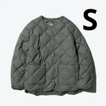 새상품급 UNIQLO 퍼프 테크 릴랙스 자켓 올리브 S 유니클로