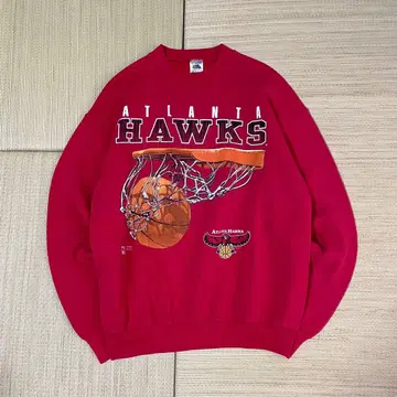 레어 90s USA제 NBA 애틀랜타 호크스 맨투맨 L