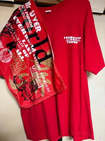 UVERworld 2023년 라이브 T셔츠 빨간색