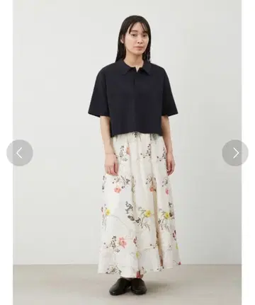 Mila Owen 크롭 스키퍼 폴로 니트 SET UP