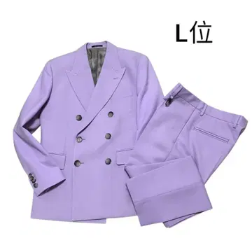 [ 미사용 ] HUGO BOSS 휴고보스 셋업 보라색 L 더블 6버튼