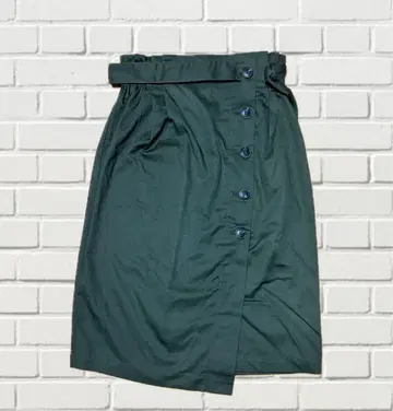 다크 그린 플레어 스커트 [ 무료배송 ]