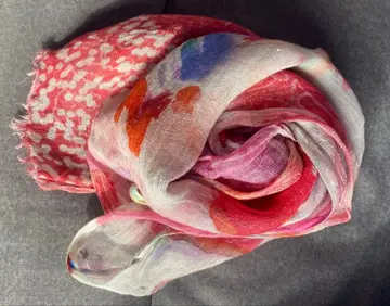 꽃무늬 스톨 핑크 계열 멀티 컬러