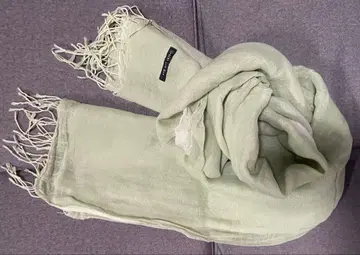 연한 녹색 린넨 혼합 스톨