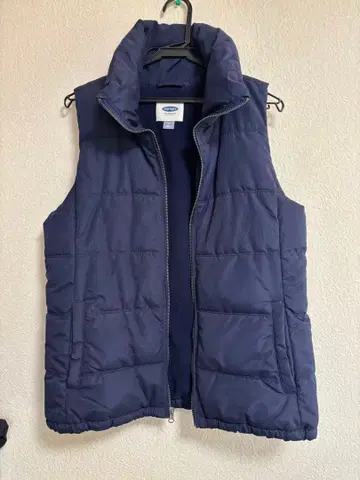 네이비 다운 베스트 지퍼 포함