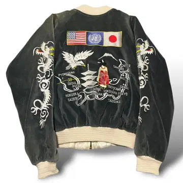 VACATION/스카잔/M/리버서블/벨벳/국기/성조기