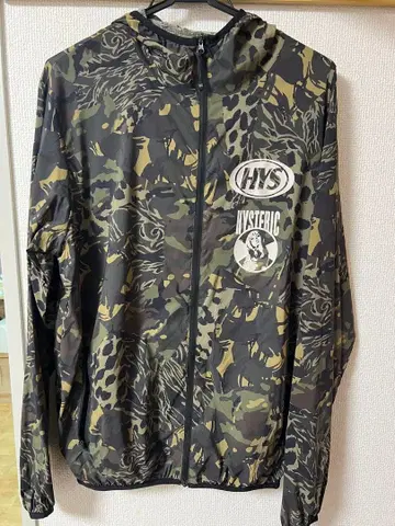 HYSTERIC GLAMOUR 카모 패턴 나일론 자켓 L 사이즈