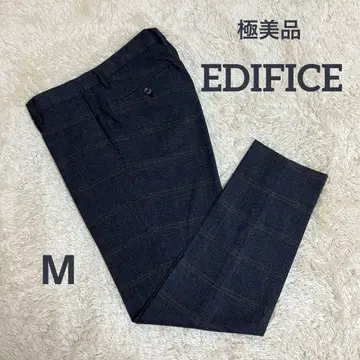 컨디션 최상 에디피스 드레스 팬츠 네이비 그레이 체크 M