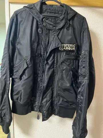 HYSTERIC GLAMOUR 후드 부착 자켓 L 사이즈 블랙