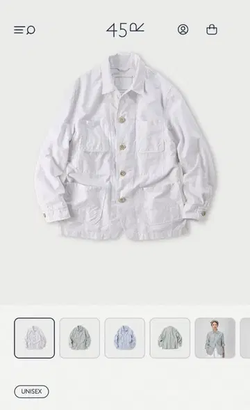 45R 수피마 옥스 908 4 포켓 셔츠