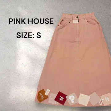 [ PINK HOUSE ] 핑크하우스 롱 스커트 면 100% PH 로고