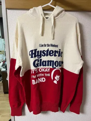 HYSTERIC GLAMOUR 밴딩 로고 후드티 M