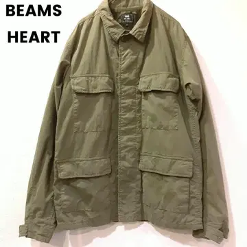 BEAMS HEART 밀리터리 자켓 카키