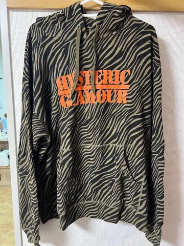 HYSTERIC GLAMOUR 제브라 패턴 후드티 L 사이즈