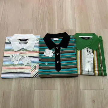 맨싱 피케 셔츠 3세트 스트라이프