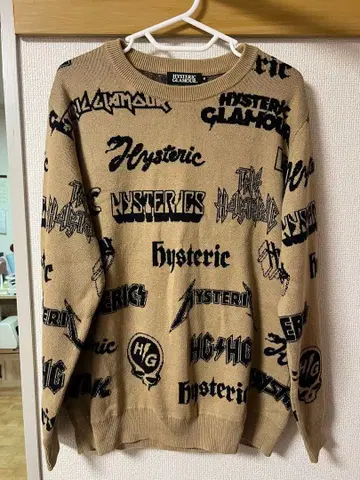 Hysteric Glamour 로고 니트