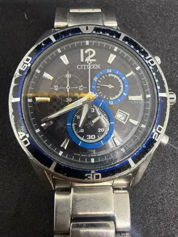 CITIZEN 시티즌 크로노그래프 손목시계 H500 작동 미확인