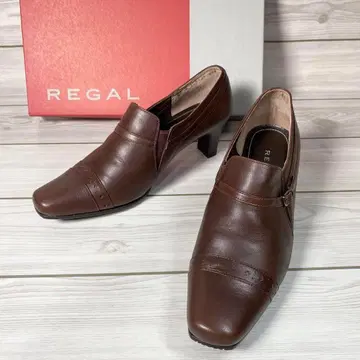 1103 [새상품급] REGAL 리갈 F12C 부티 가죽 브라운 23.5