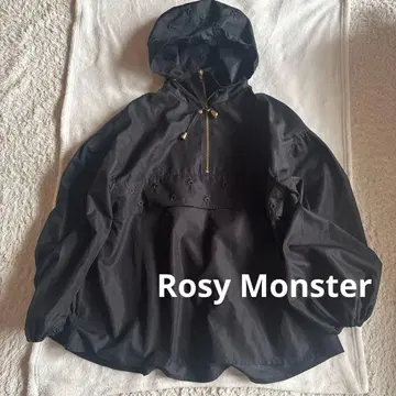 2회 착용 Rosy Monster 포켓 더블 마운틴 후드티 블랙