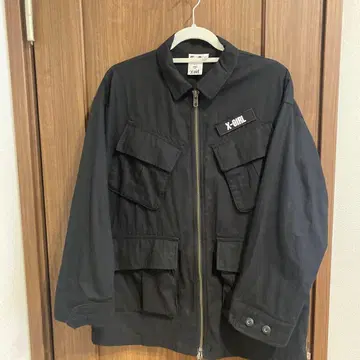 X-GIRL 블랙 밀리터리 자켓