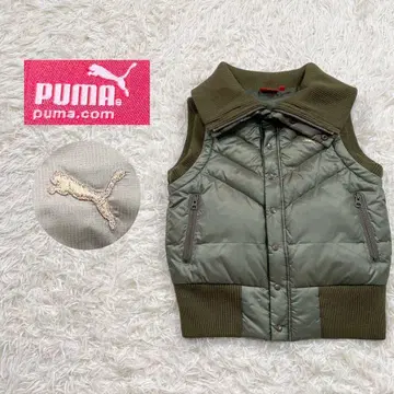 391 [컨디션 최상] PUMA 푸마 다운 베스트 카키 9