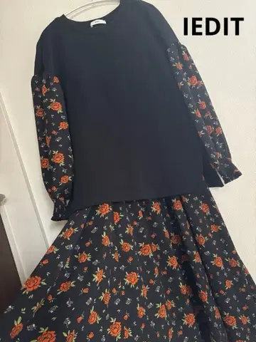 IEDIT 이디트 꽃무늬 도킹 롱 원피스 펠리시모