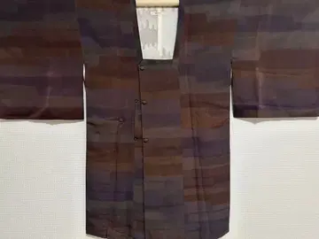 시크한 롱 코트 가로 줄무늬 블러(이세탄)