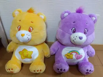 케어베어 앉아있는 BIG 봉제 인형 퍼플&오렌지