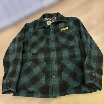 Subciety 체크 무늬 자켓 블랙/그린