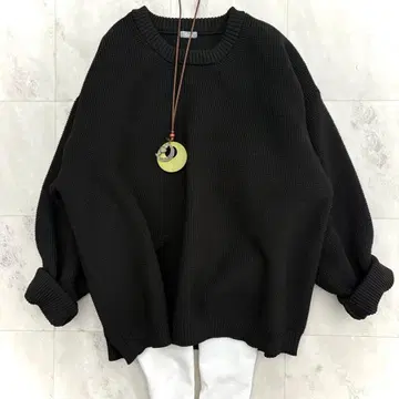 저널 스탠다드 리룸 겉뜨기 오버 사이즈 니트 블랙