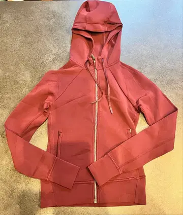 룰루레몬 버건디 풀 집업 후드티